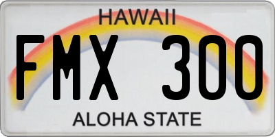 HI license plate FMX300