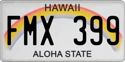 HI license plate FMX399