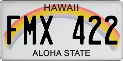 HI license plate FMX422