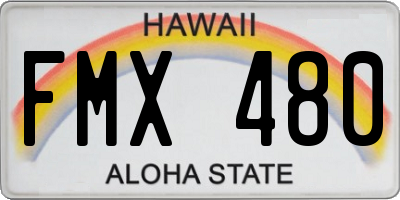 HI license plate FMX480