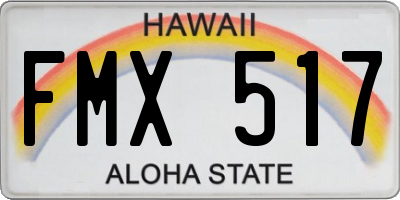 HI license plate FMX517