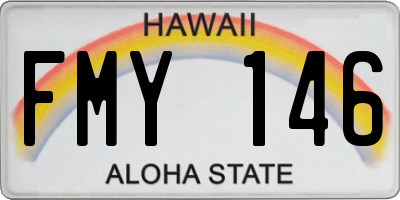 HI license plate FMY146