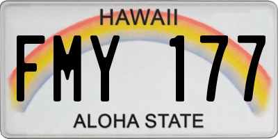 HI license plate FMY177