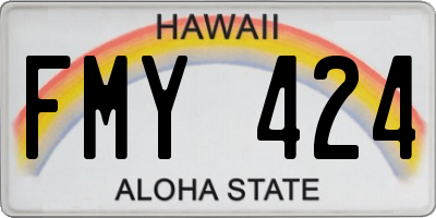 HI license plate FMY424
