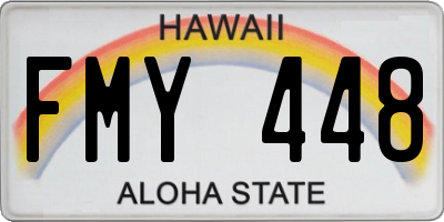 HI license plate FMY448