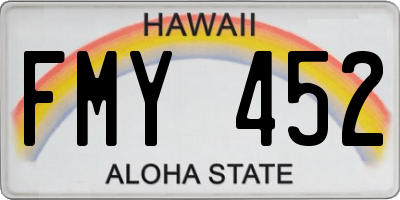 HI license plate FMY452