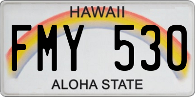 HI license plate FMY530