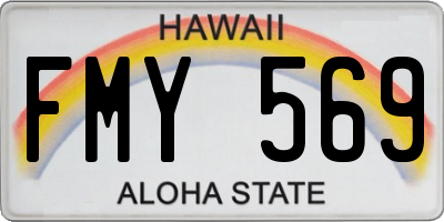 HI license plate FMY569