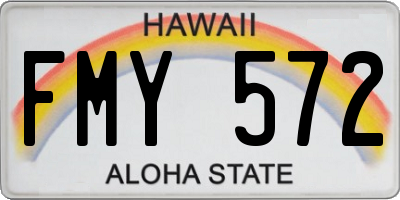 HI license plate FMY572