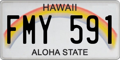 HI license plate FMY591
