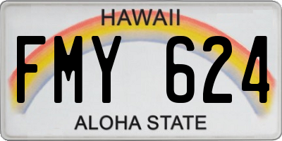 HI license plate FMY624