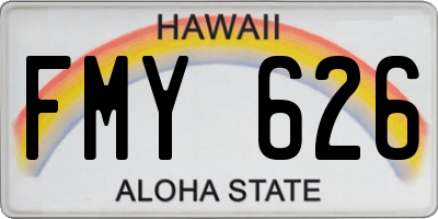 HI license plate FMY626
