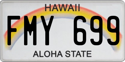HI license plate FMY699
