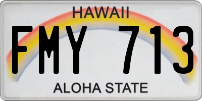 HI license plate FMY713