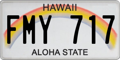 HI license plate FMY717