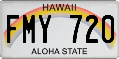 HI license plate FMY720