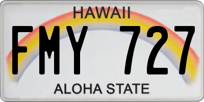 HI license plate FMY727