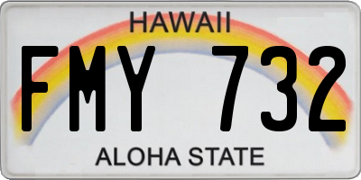 HI license plate FMY732