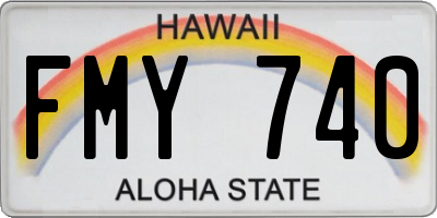 HI license plate FMY740