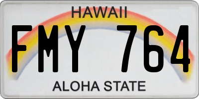 HI license plate FMY764