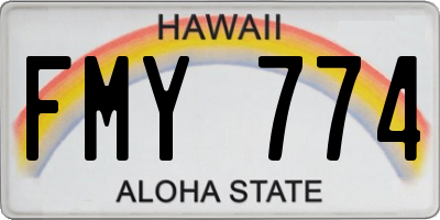 HI license plate FMY774
