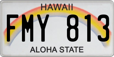 HI license plate FMY813