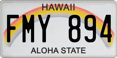 HI license plate FMY894