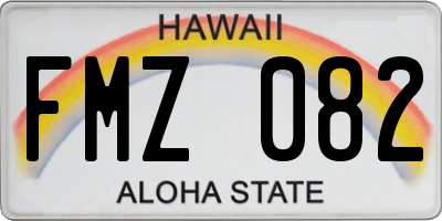 HI license plate FMZ082