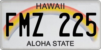 HI license plate FMZ225