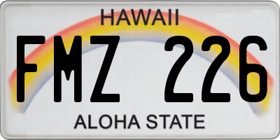 HI license plate FMZ226