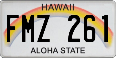 HI license plate FMZ261