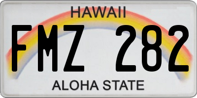 HI license plate FMZ282