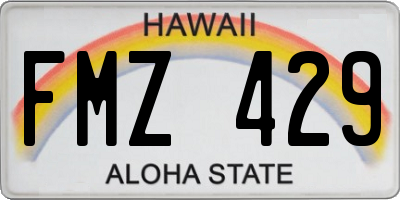 HI license plate FMZ429