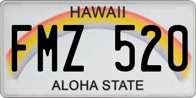 HI license plate FMZ520
