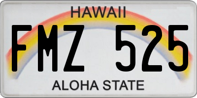 HI license plate FMZ525