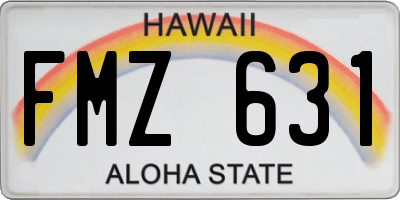 HI license plate FMZ631