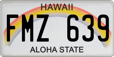 HI license plate FMZ639