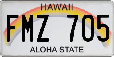 HI license plate FMZ705
