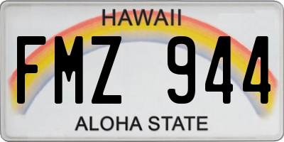 HI license plate FMZ944