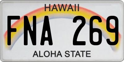 HI license plate FNA269