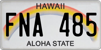 HI license plate FNA485