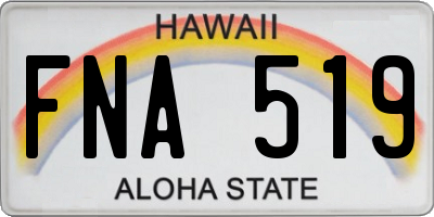 HI license plate FNA519