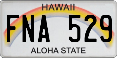 HI license plate FNA529