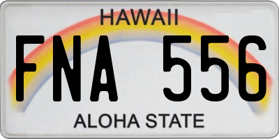 HI license plate FNA556