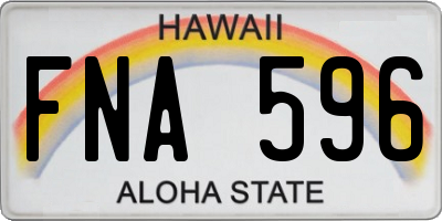 HI license plate FNA596