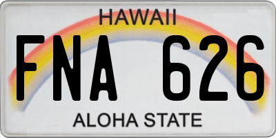 HI license plate FNA626