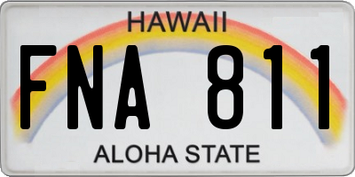 HI license plate FNA811