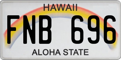 HI license plate FNB696
