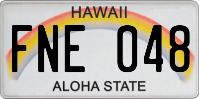 HI license plate FNE048
