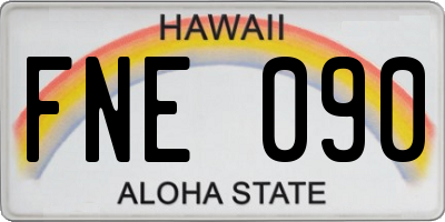 HI license plate FNE090